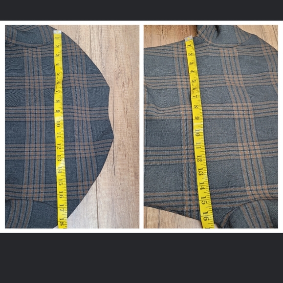 ZARA blogger favorite Tartan Plaid Wiggle Pencil Dress  brown bodycon stretch S - Picture 10 of 16